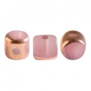 Cuentas de vidrio Minos® par Puca® - Rose opal capri gold 71020/27101